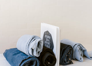 rolled up jeans and worn in New York book