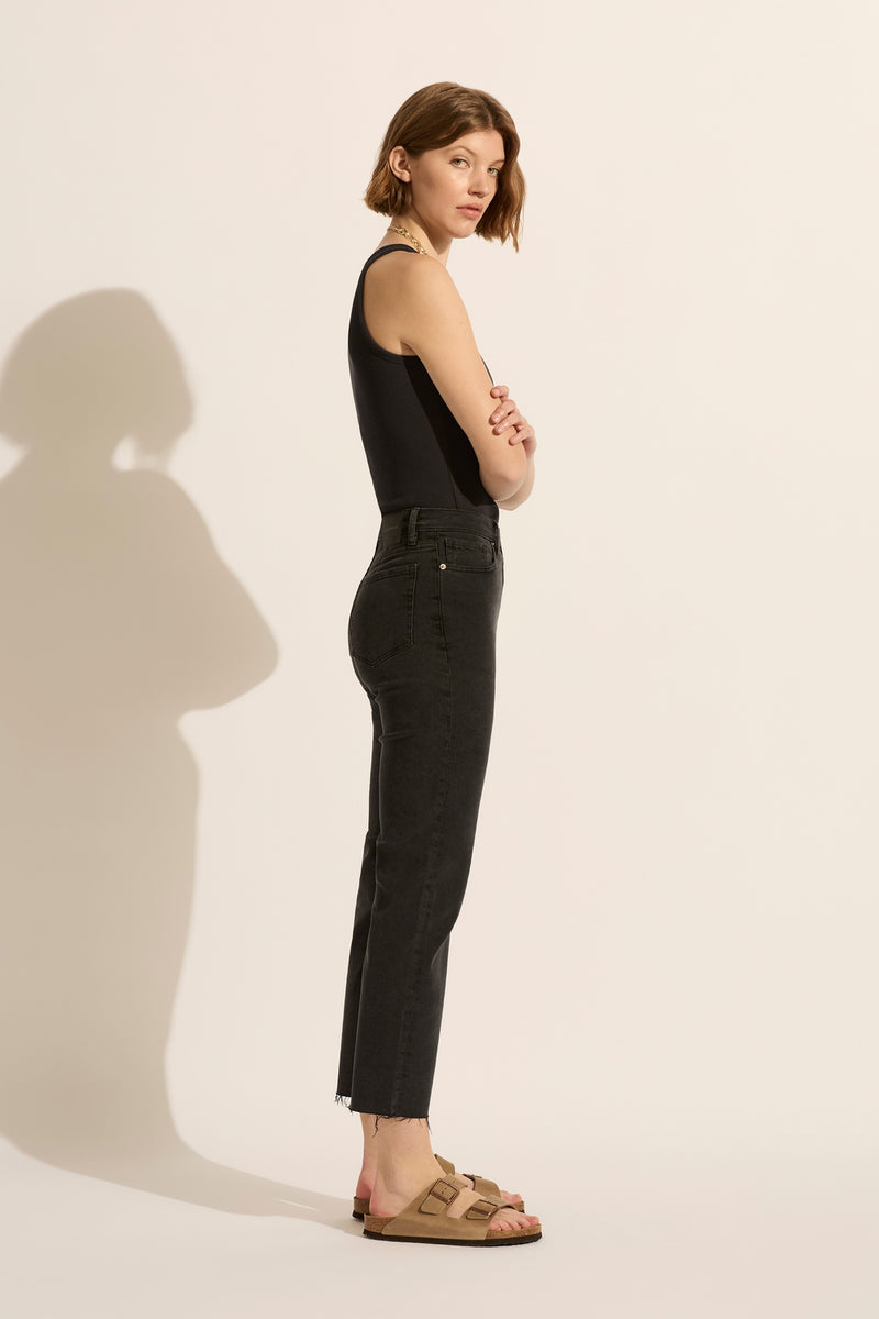 Zoe High Rise Straight Jean - Ink