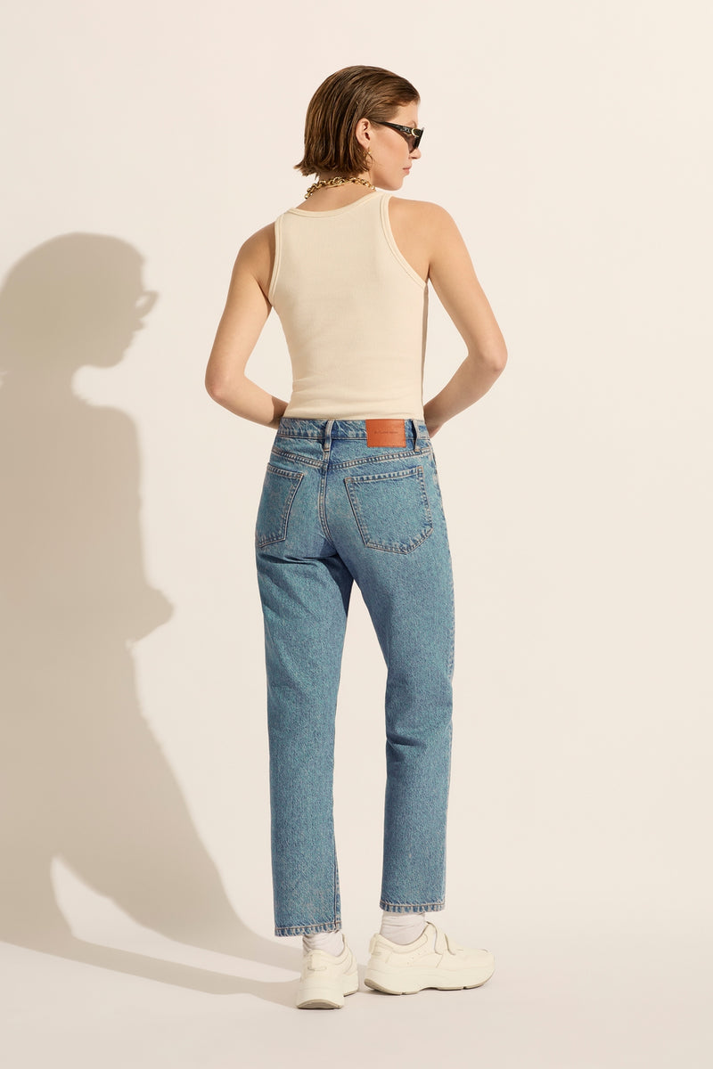 Eda Mid Rise Straight Jean - Heritage