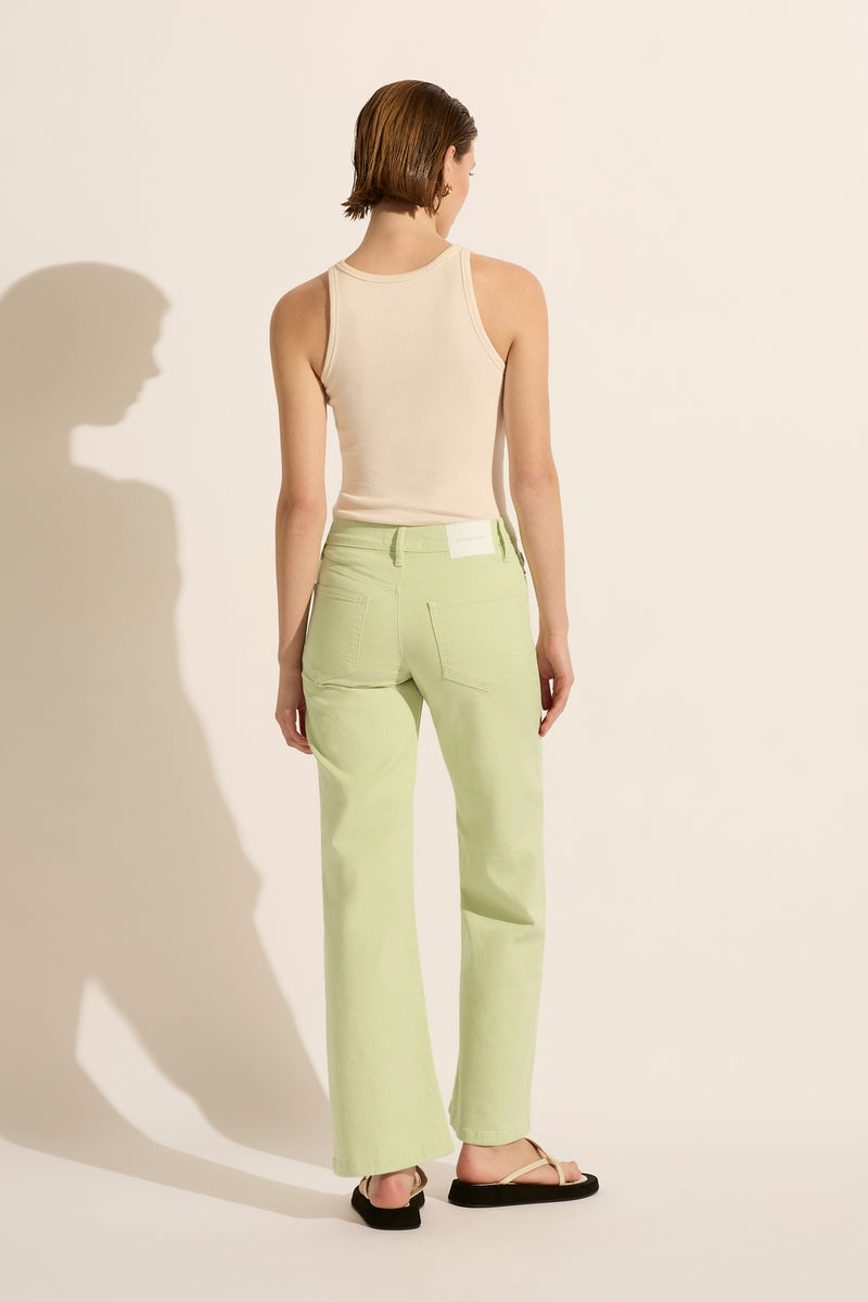 Mia Mid Wide Leg Jean - Mint